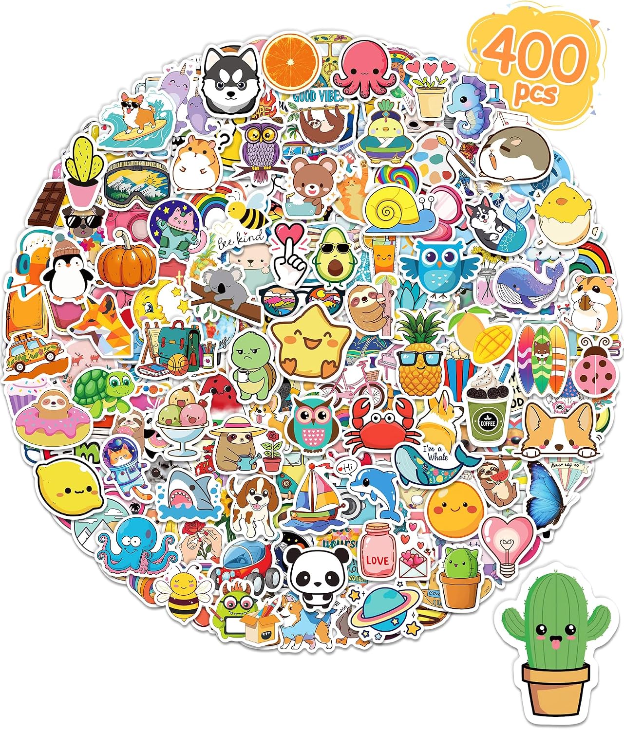 400 PCS Cute Vinyl Stickers – Add Fun & Creativity Everywhere